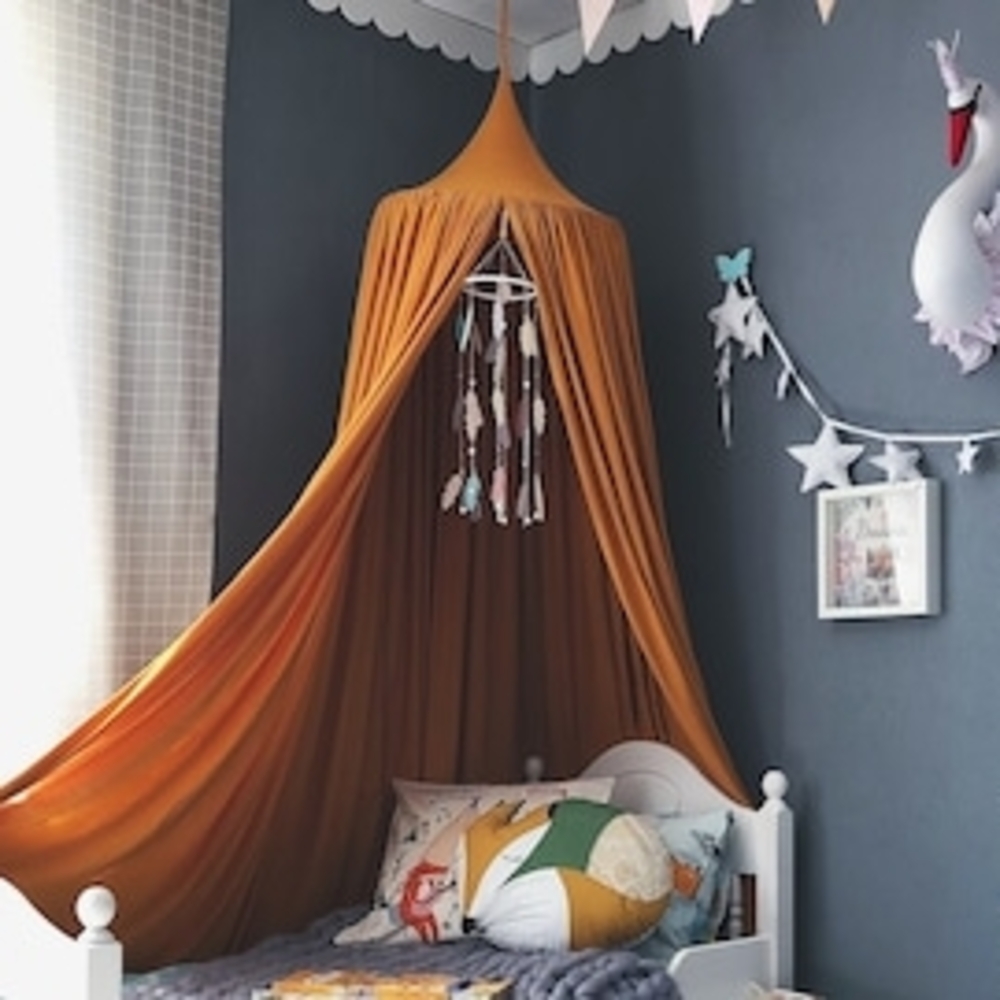 Mustard/Gold Kids Bed Canopy